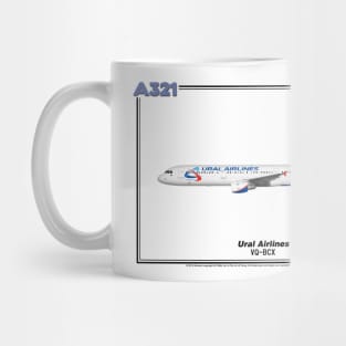 Airbus A321 - Ural Airlines (Art Print) Mug